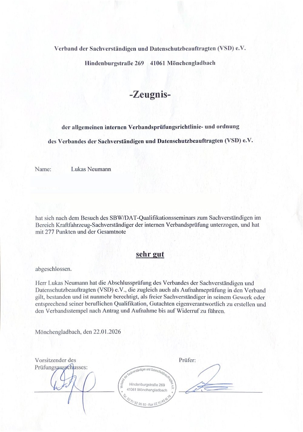 Zeugnis