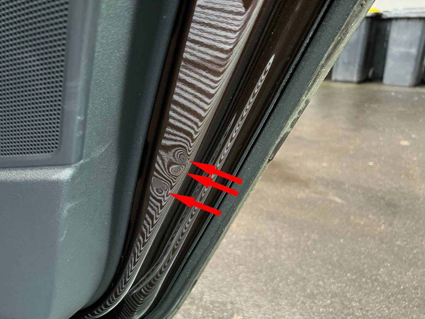 Detailaufnahme eines dokumentierten Unfallschadens